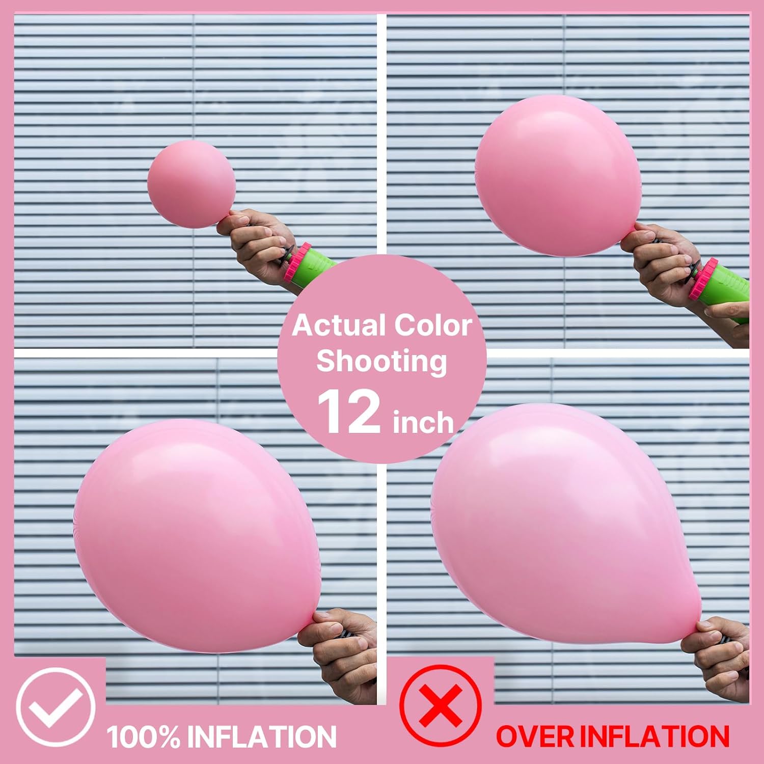 PartyWoo Baby Pink Balloons - 50pcs 12 Inch Pastel Balloons for Girl Baby Showers & Parties