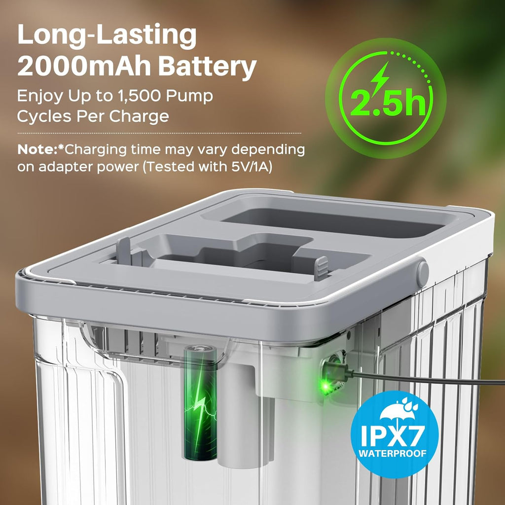 Skiennix Mop and Bucket Set - Auto Pump with 3-Zone Water Separation | Flat Mop System with Wheels & 4 Reusable Pads
