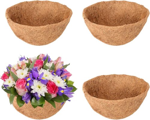 Legigo 10-Inch Coco Liners - 4 Pack Natural Coconut Fiber Replacement for Hanging Baskets