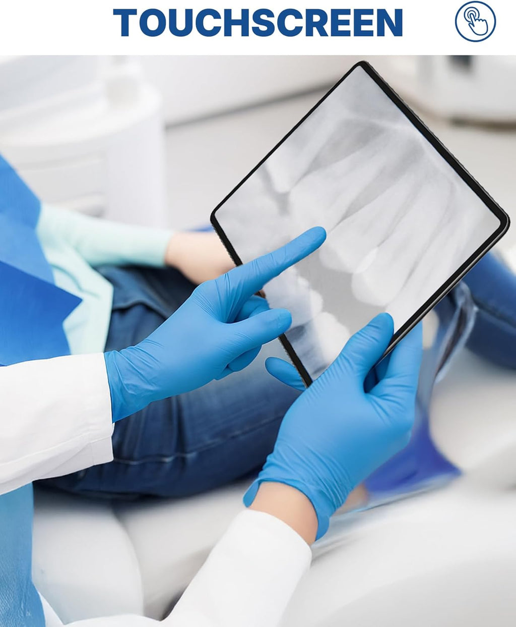 Schneider Blue Vinyl Exam Gloves - Powder-Free, Latex-Free, Non-Sterile | Case of 1000, 4-Mil Thickness
