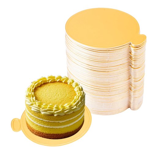 100pcs Mini Cake Boards 3.5 inch Round Gold Cake Base Paper Cupcake Dessert Displays Trays