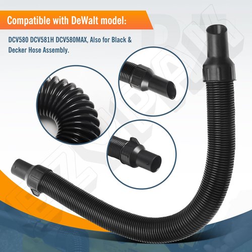 5140128-68 Replacement Vacuum Hose Assembly Compatible with DeWalt DCV580 DCV581H DCV580MAX, Premium Flexible Hose Accessories for Wet Dry Cordless Vacuum, Secure Fit & Extended Reach