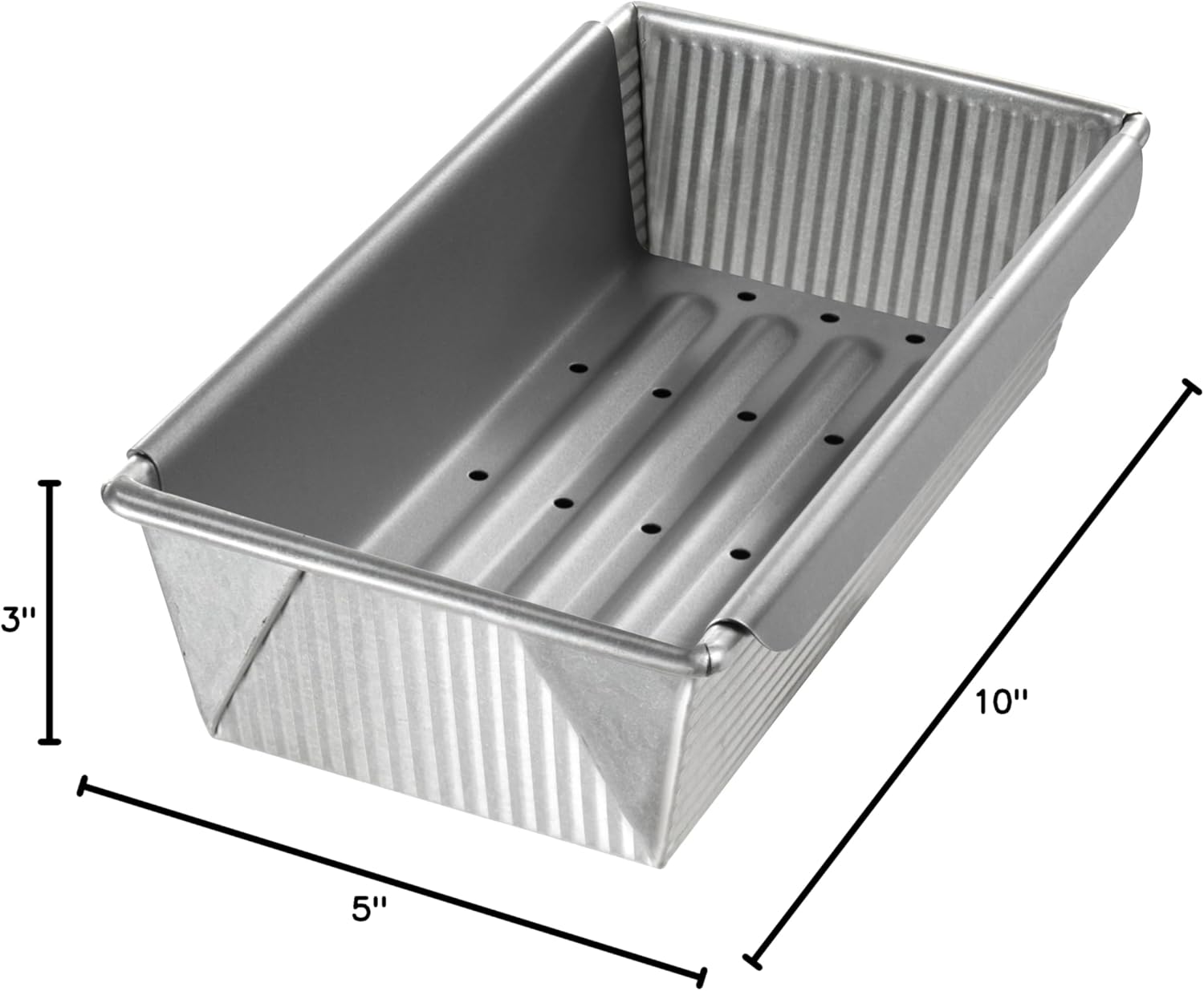 USA Pan Bakeware | Aluminized Steel Meat Loaf Pan with Insert - Durable & Non-Stick Design