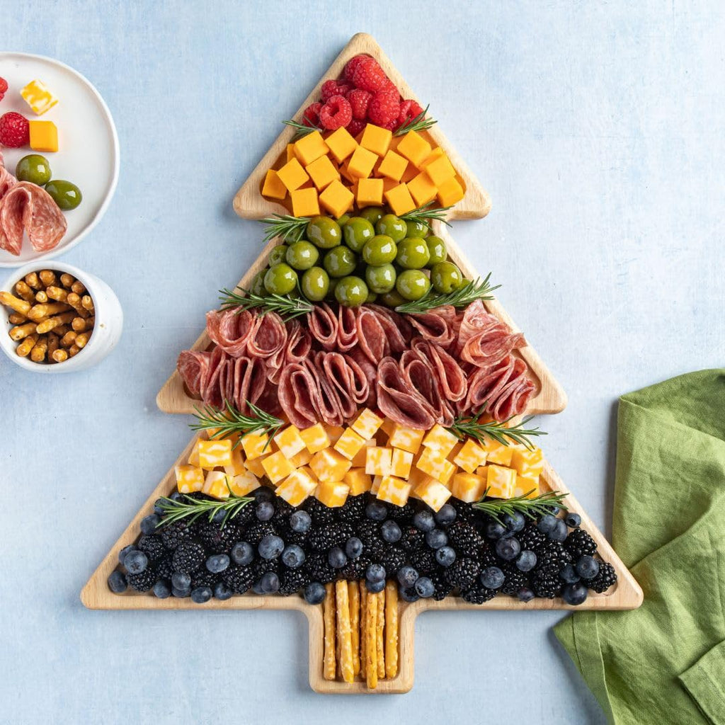 CharcuTree Board & Placement Guide - Best Gift for Housewarming & Foodies - Easy-to-Follow Christmas Tree Appetizer Visual Map Designed by Meg Quinn - Create A Pro-Level Board Arrangement - 18" x 15"