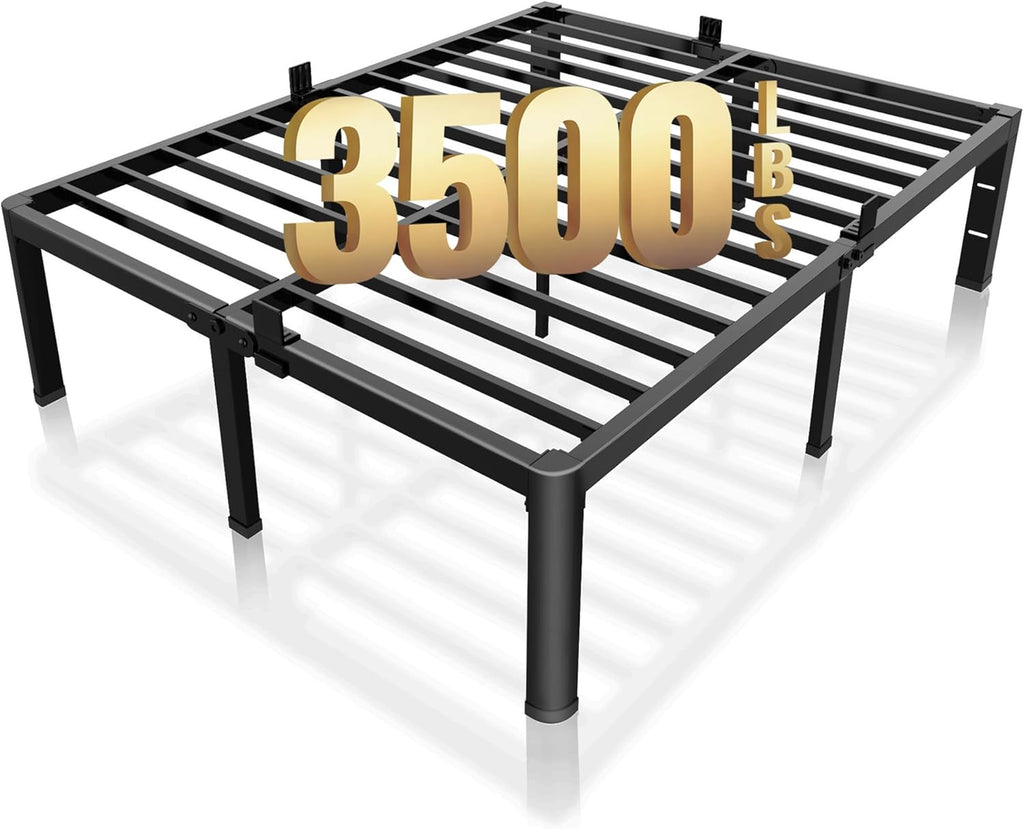 ROIL 18 Inch Queen Bed Frame - Heavy Duty Metal with Rounded Corners & Headboard | Easy Assembly, No Box Spring Needed