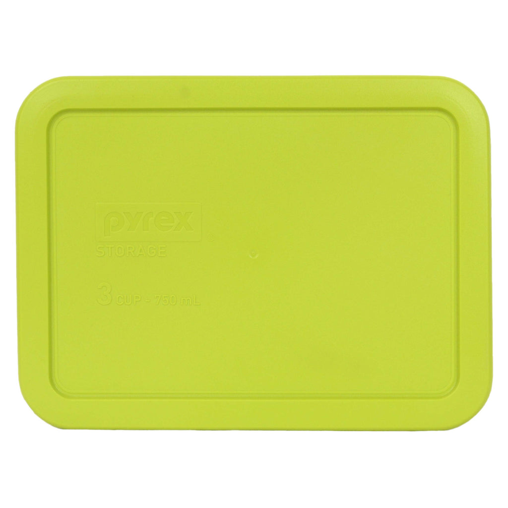 Pyrex 7210-PC 3-Cup (1) Purple, (1) Turquoise, & (1) Edamame Green Food Storage Replacement Lids - Made in USA
