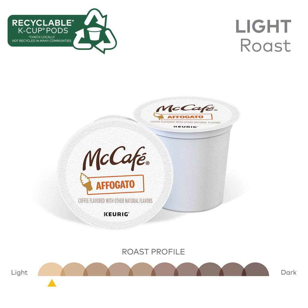 McCafe Affogato, Single Serve Keurig K-Cup Pods, Flavored Coffee, Limited Edition, 60-Count Box (6 Packs of 10)