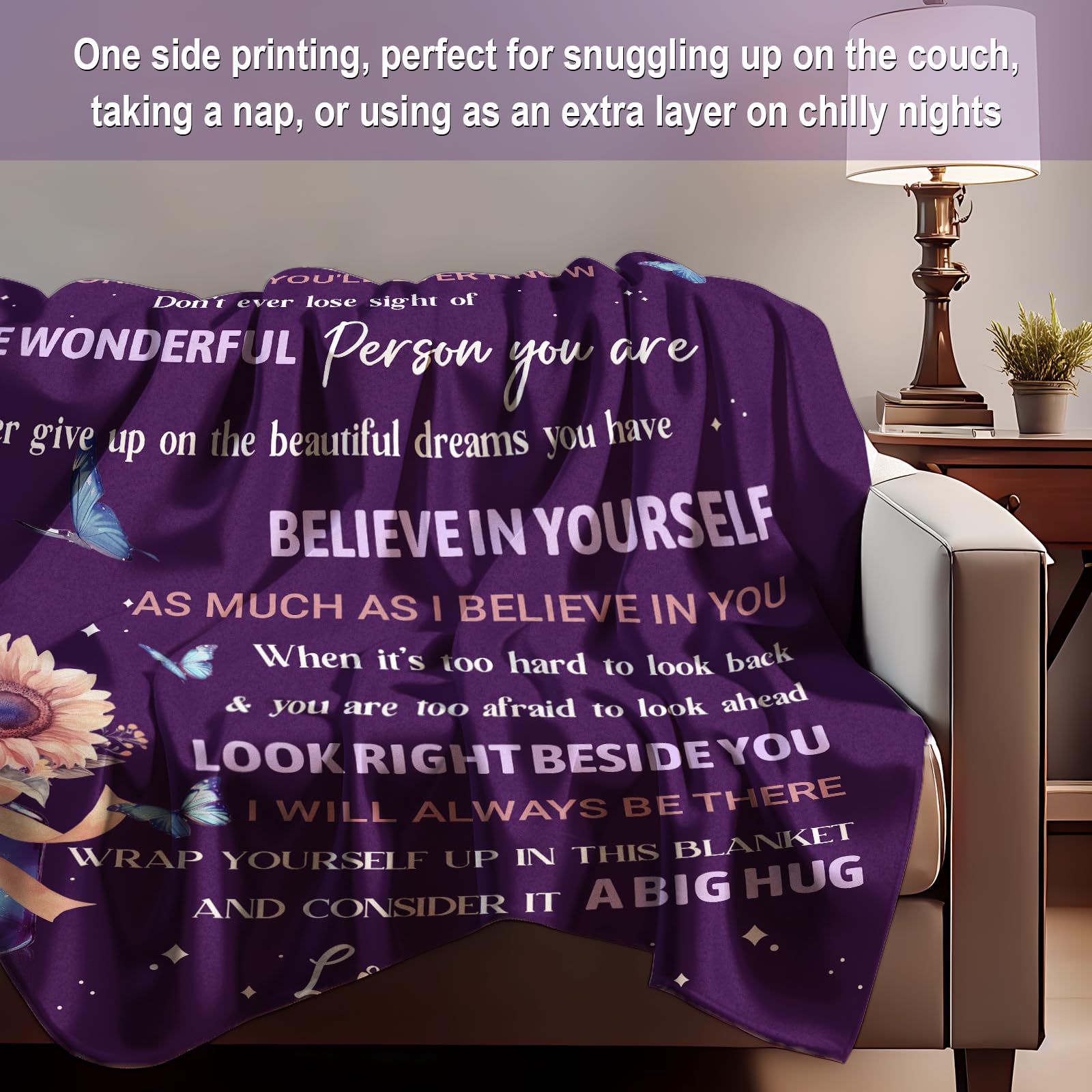 Flpoxzd Daughter Gifts from Mom, Daughter Birthday Gifts, Daughters Blanket, Birthday Gifts for Daughters Adult Idea, Graduation Present for Daughters 60”x50”