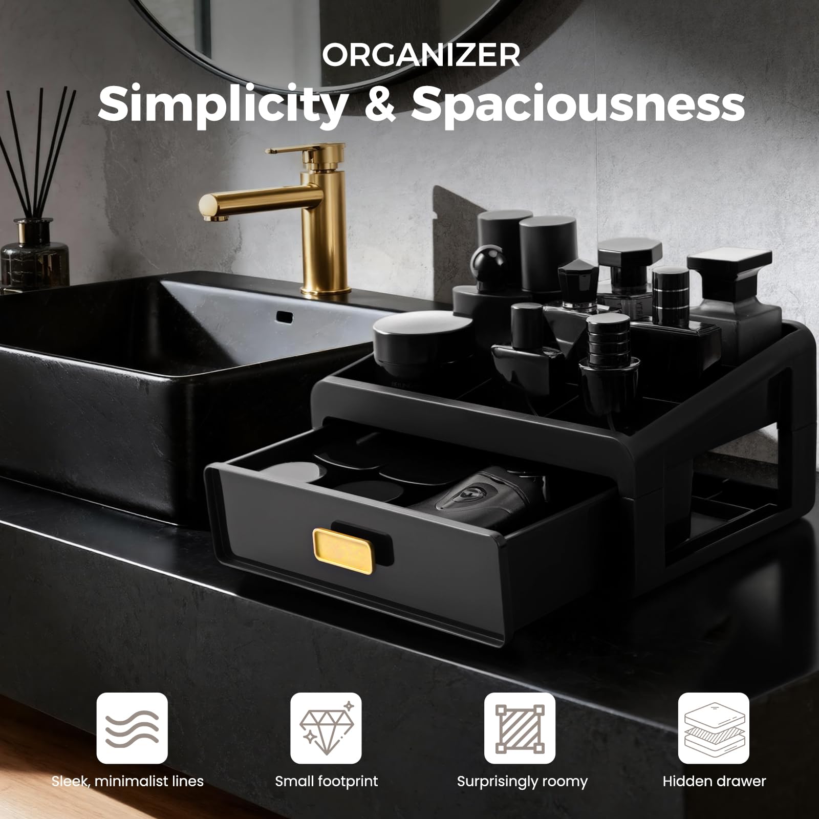 UJQSUN Cologne Organizer,Bathroom Organizer Countertop,Dresser Organizers,Perfume Tray,Under Sink Organizer,Cologne Stand,Perfume Holder,Colognes Stand for Men,Mens Organizers,Gifts for Men