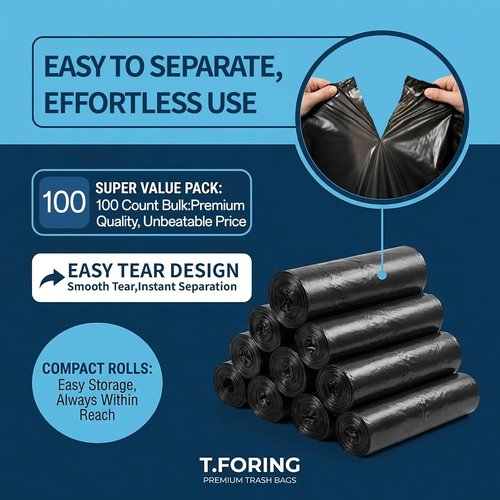 Heavy Duty 20-30 Gallon Trash Bags by [Brand Name] - 1.28 Mil Thick, 30" x 35", 100 Count, Unscented