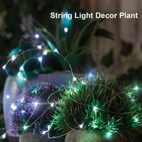 Soseelnee USB Fairy String Lights, 2m/6.56ft 20 LEDs USB Plug and Play Indoor DIY Decor Lamp for Parties Christmas Tree-Silver Wire Light 3 Pack (White)
