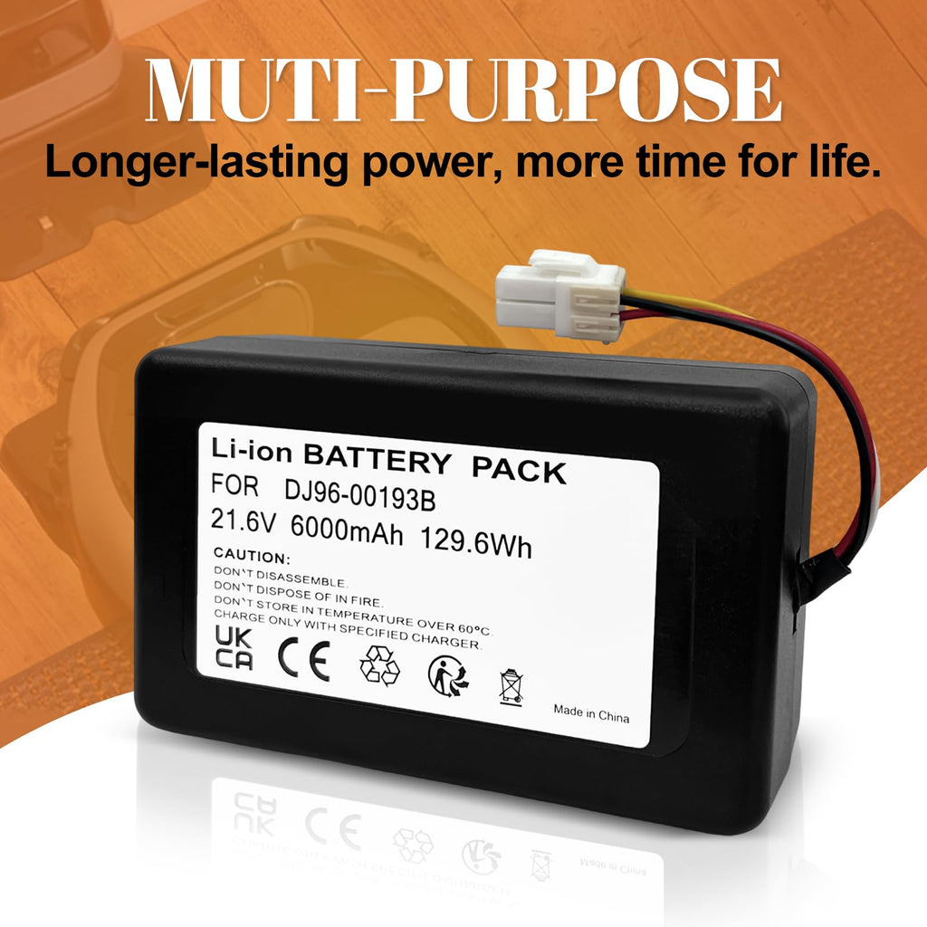PWRTank Battery for Samsumg PowerBot R7040, R7065, R7070, R7090, VR7000, Replacement for DJ96-00193B DJ96-00193F VCA-RBT72 DJ68-00741V-00,etc