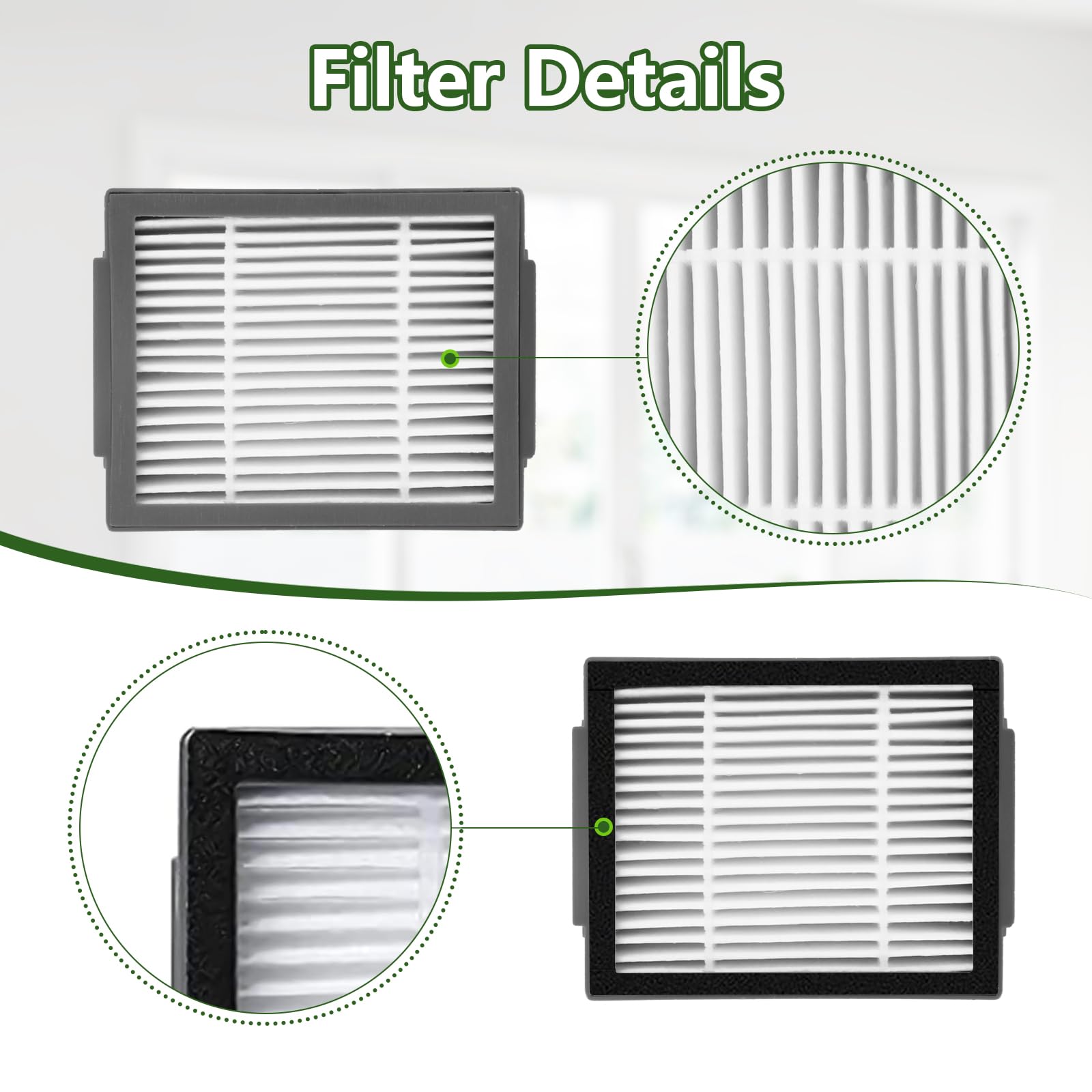Replacement Accessories for iRobot Roomba E, I & J Series i7 i7+ E5 E6 E7 i2 i3 i3+ i4 i4+ i6 i6+ i8 i8+/Plus,1 Set Rubber Brushes, 4 HEPA Filters,6 Side Brushes, 1Caster Wheel ﻿