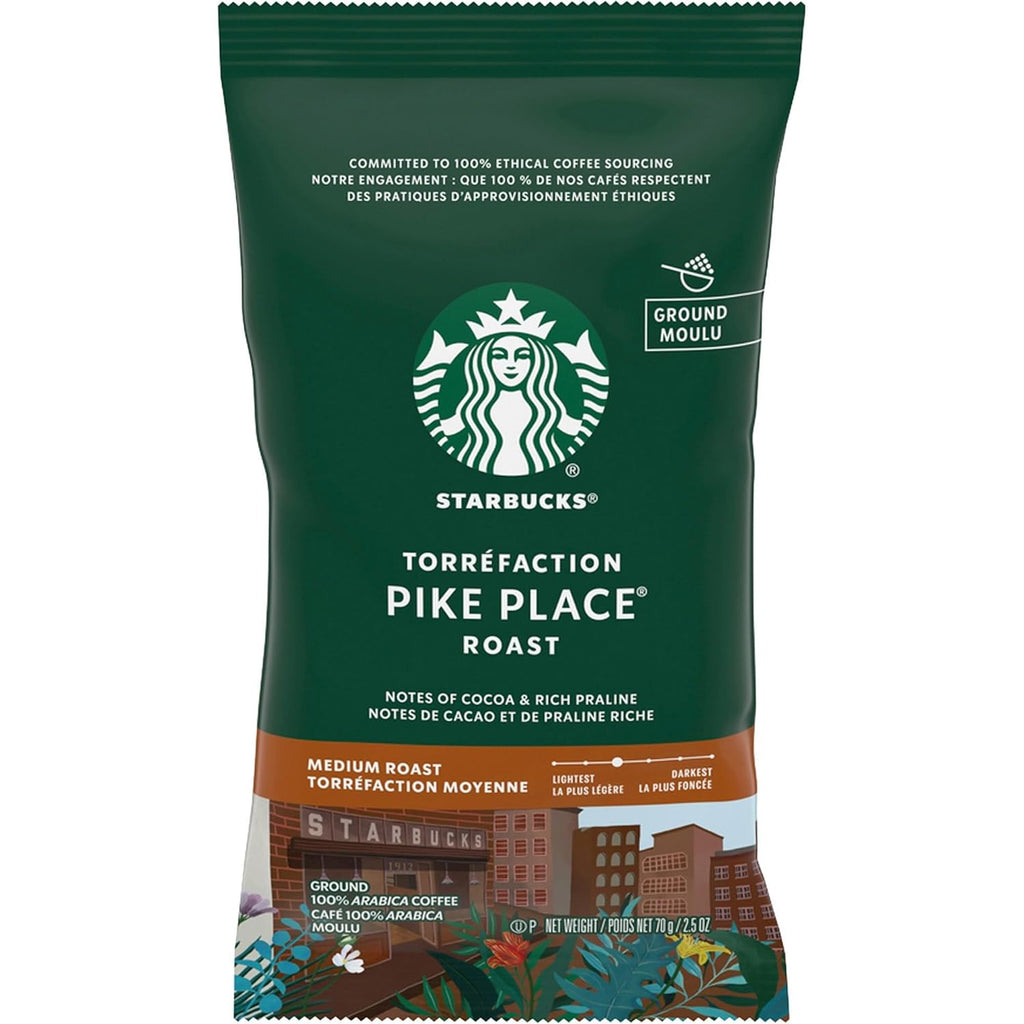 Starbucks Pike Place Ground Coffee - Rich Flavor, 18 oz Box for Fresh Brews
