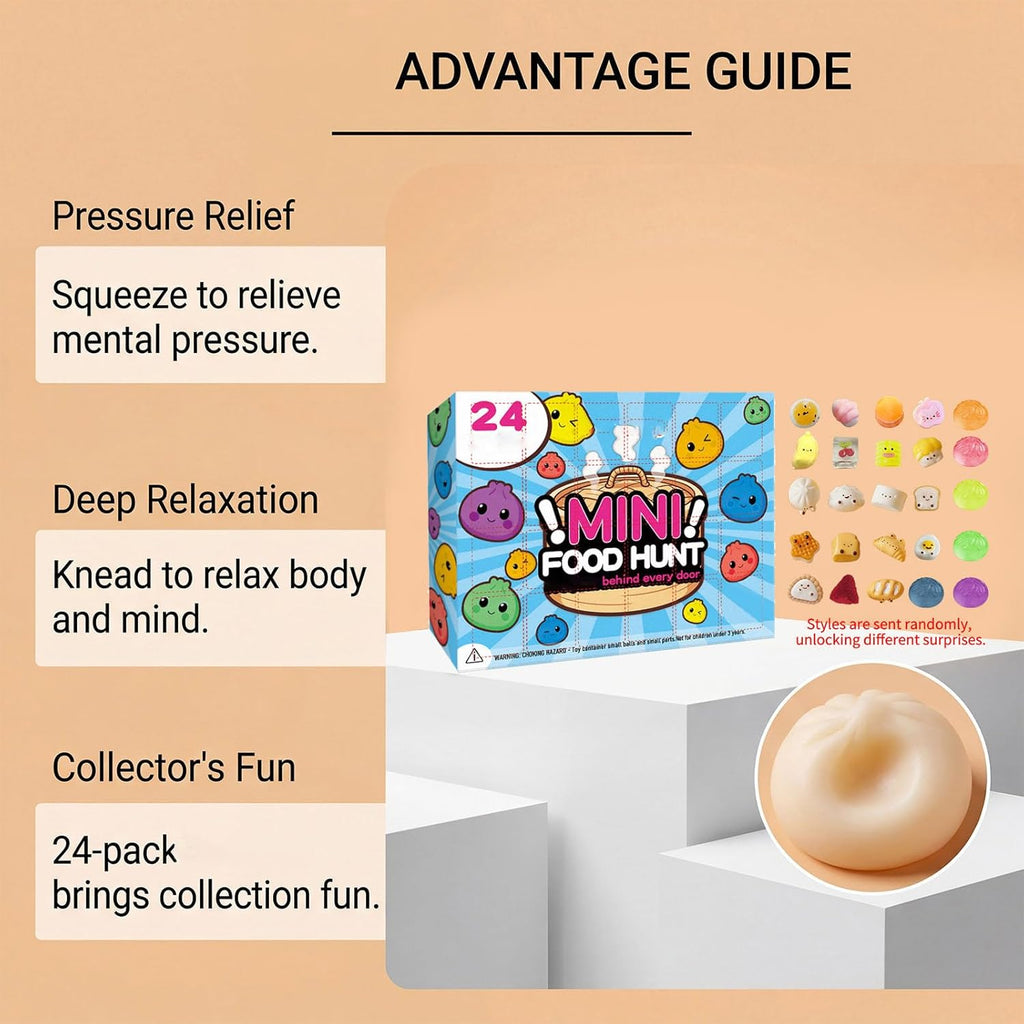 Skiennix Advent Calendar - Anxiety Relief Fidget Toy | Soft Squeeze Decompression Dough for Adults & Teens