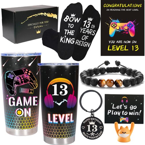 Carselage 13 Year Old Boy Gifts, 13th Birthday Gifts Decorations for Son, Gamer Gifts for Teenage Boy, Christmas Gift for Kids, Nephew, Grandson, Brother