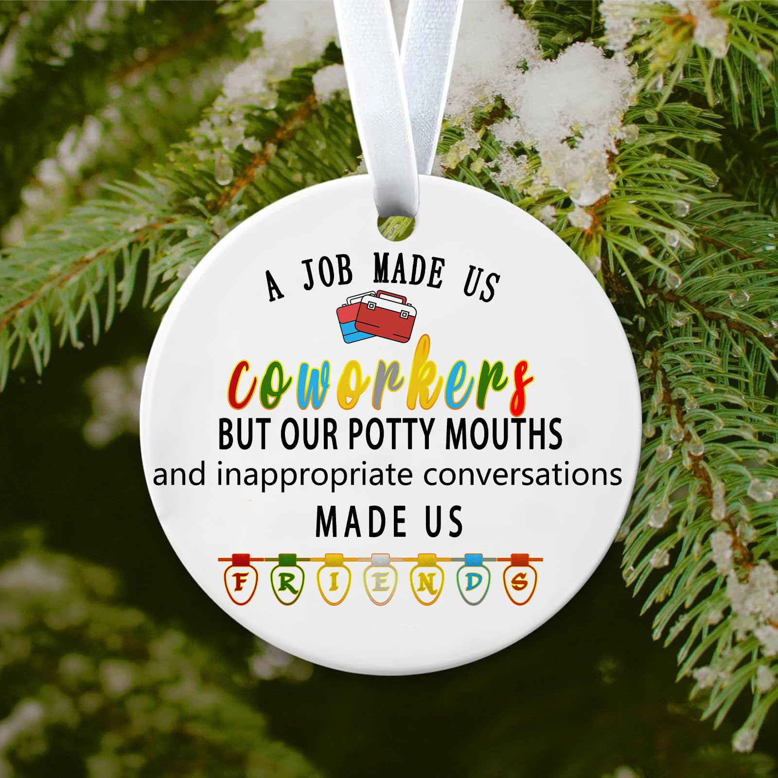Christmas Ornaments Neighbor Gifts I Wish You Lived Next Door Ornament 2025 Funny Ceramic Ornament Xmas Tree Decorations Best New Home Friendship Gifts for Neighbors Friends Women Boyfriend Girlfriend
