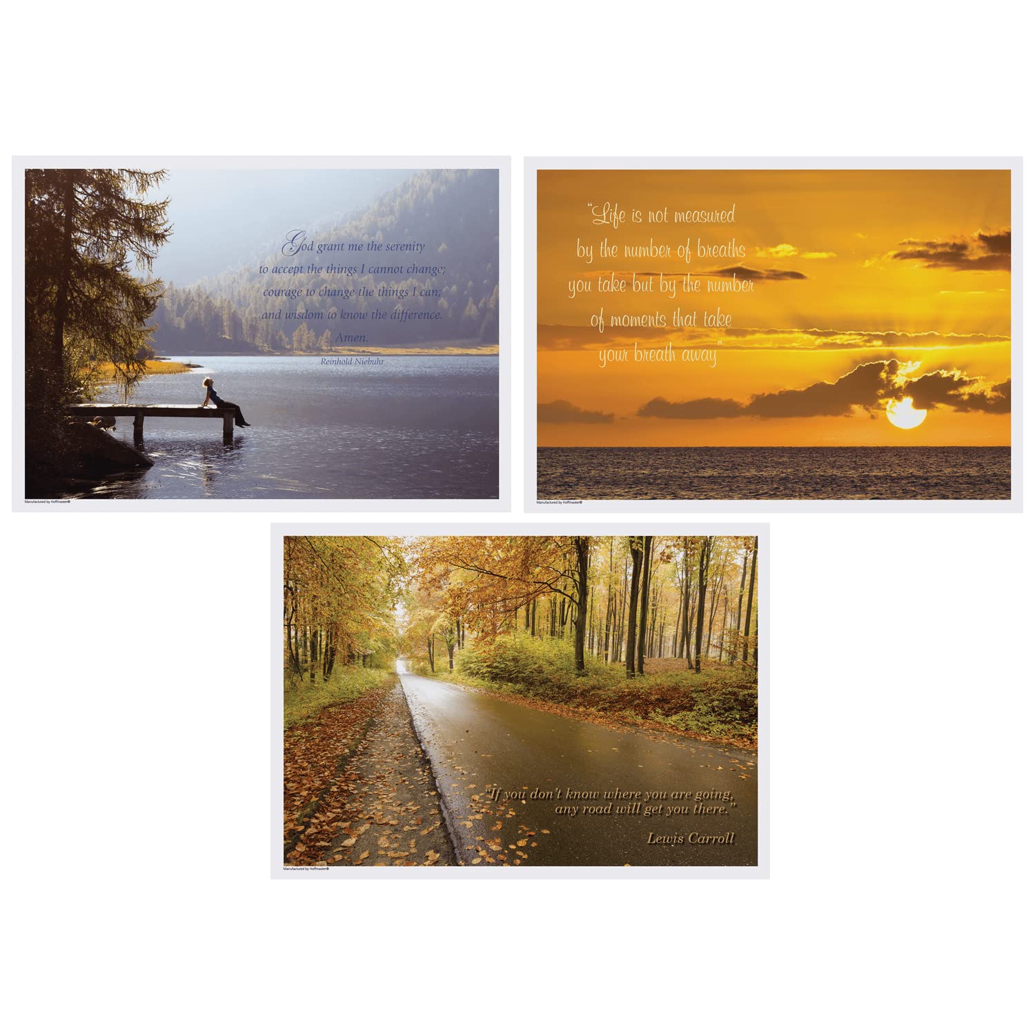 Hoffmaster 702086 Inspirational Multipack Placemats, 3 Designs per Case, 10" x 14", Printed (Pack of 1000),Large