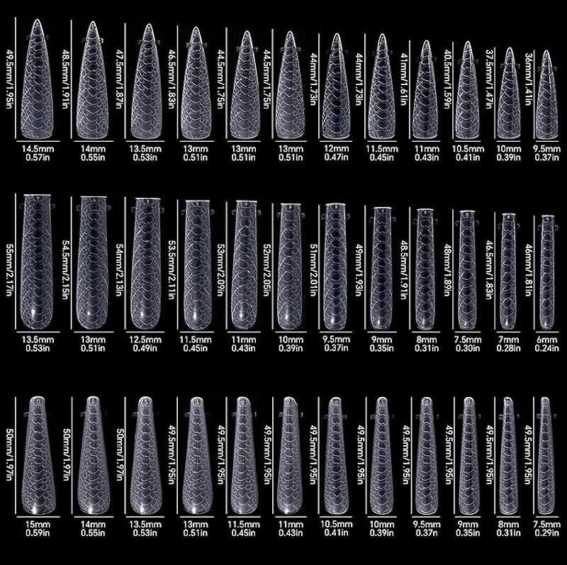 KADS Snake Print Dual Nail Forms 120pcs Lipstick Shape Tips