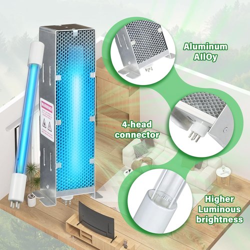 ActivTek Air Scrubber - Advanced 9-Inch PCO Replacement Cell & UV Bulb | Ozone-Free, 1 Pack
