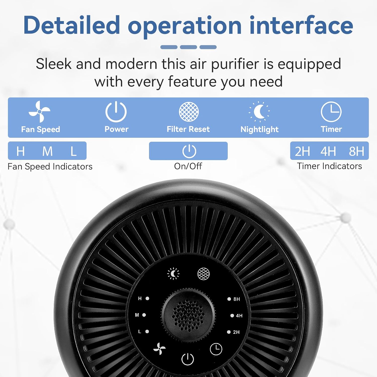 YARIKI Air Purifiers - 2 Pack Small Bedroom Purifiers with Aromatherapy & Nightlight | Low Noise 24dB