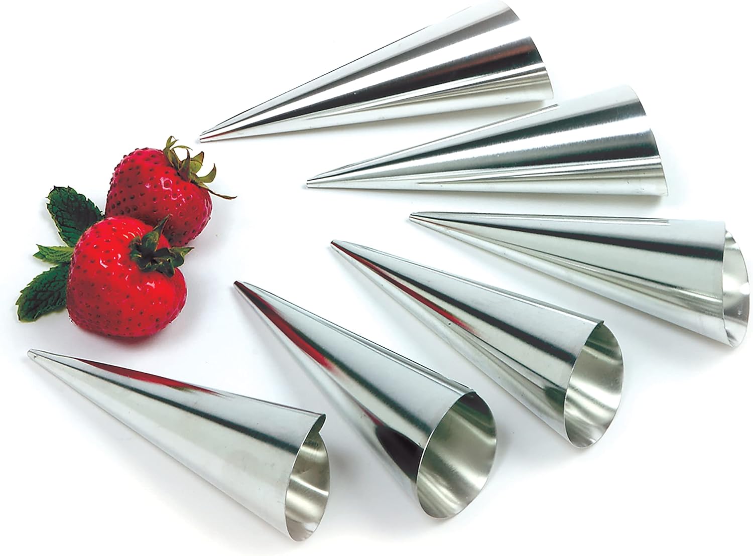 Norpro Stainless Steel Cream Horn Molds - Set of 6 Durable Baking Tools for Perfect Pastries