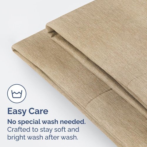 King Pillow Cases by [Brand Name] - Ultra Soft Hotel Quality Covers | Cozy, Wrinkle-Free & Fade Resistant - 2 Piece Set in Heathered Tan