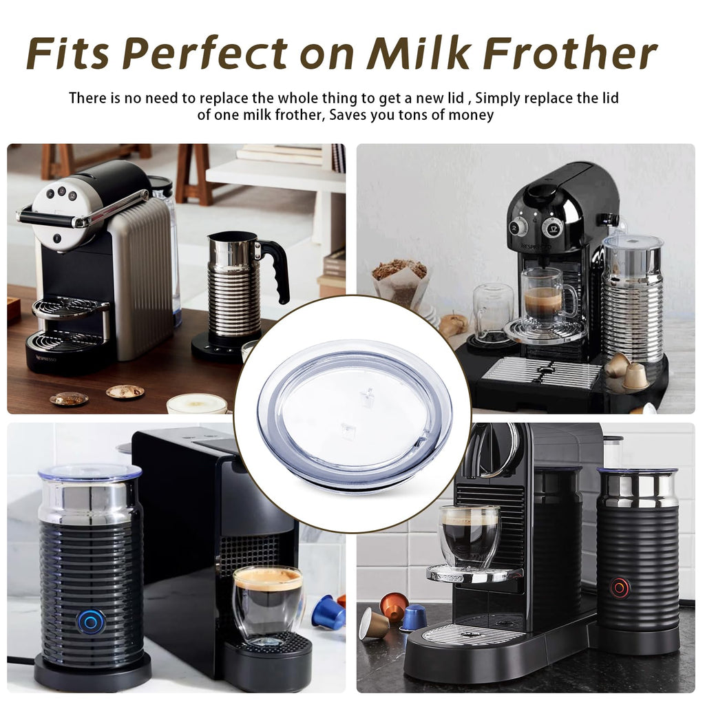 93271 Replacement for Nespresso Aeroccino 3 3R Milk Frother Lid Cover Seal, Lid Cover/Milk Frother Lid Cover fit Parts MS-623697 and 3593 & 3594