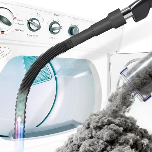 Holikme Dryer Vent Cleaner Kit - Vacuum Hose Attachment Brush for Efficient Cleaning | Black