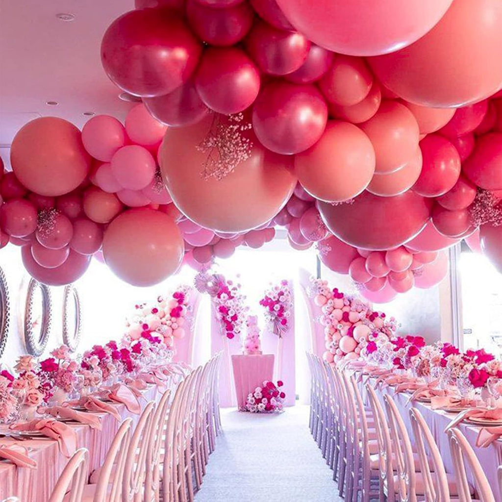 PartyWoo Hot Pink Balloons - 36 Inch Magenta Fuchsia Balloons for Baby Showers & Celebrations