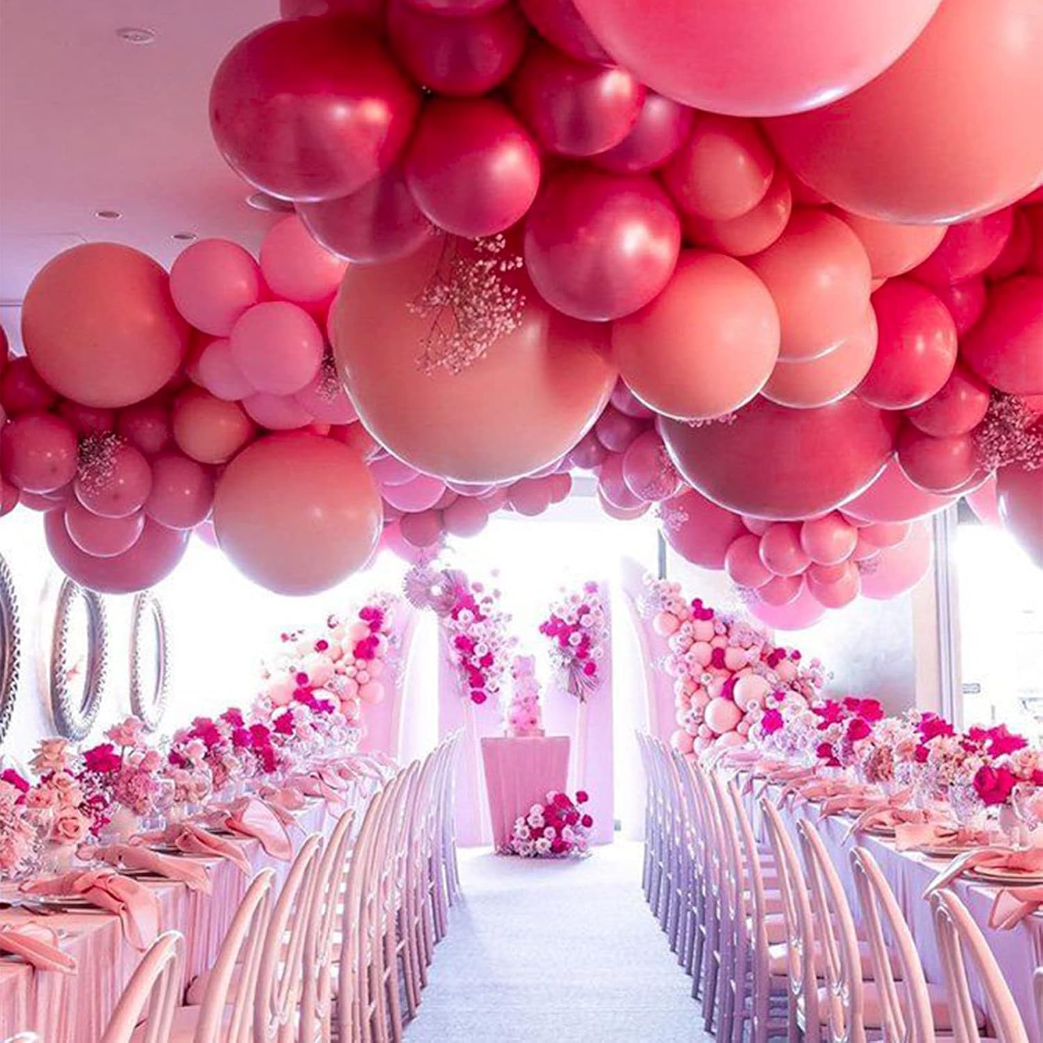 PartyWoo Hot Pink Balloons - 36 Inch Magenta Fuchsia Balloons for Baby Showers & Celebrations