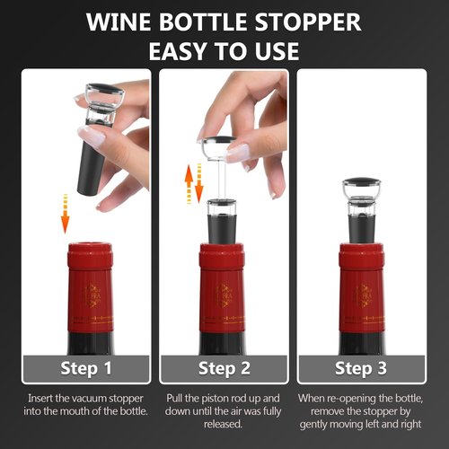 Electric Wine Aerator & Decanter Pump – Quiet Dual-Pump Aeration, Measured Pouring, Temp Display & USB Rechargeable System – Professional Wine Tool for Home Bars (Black)