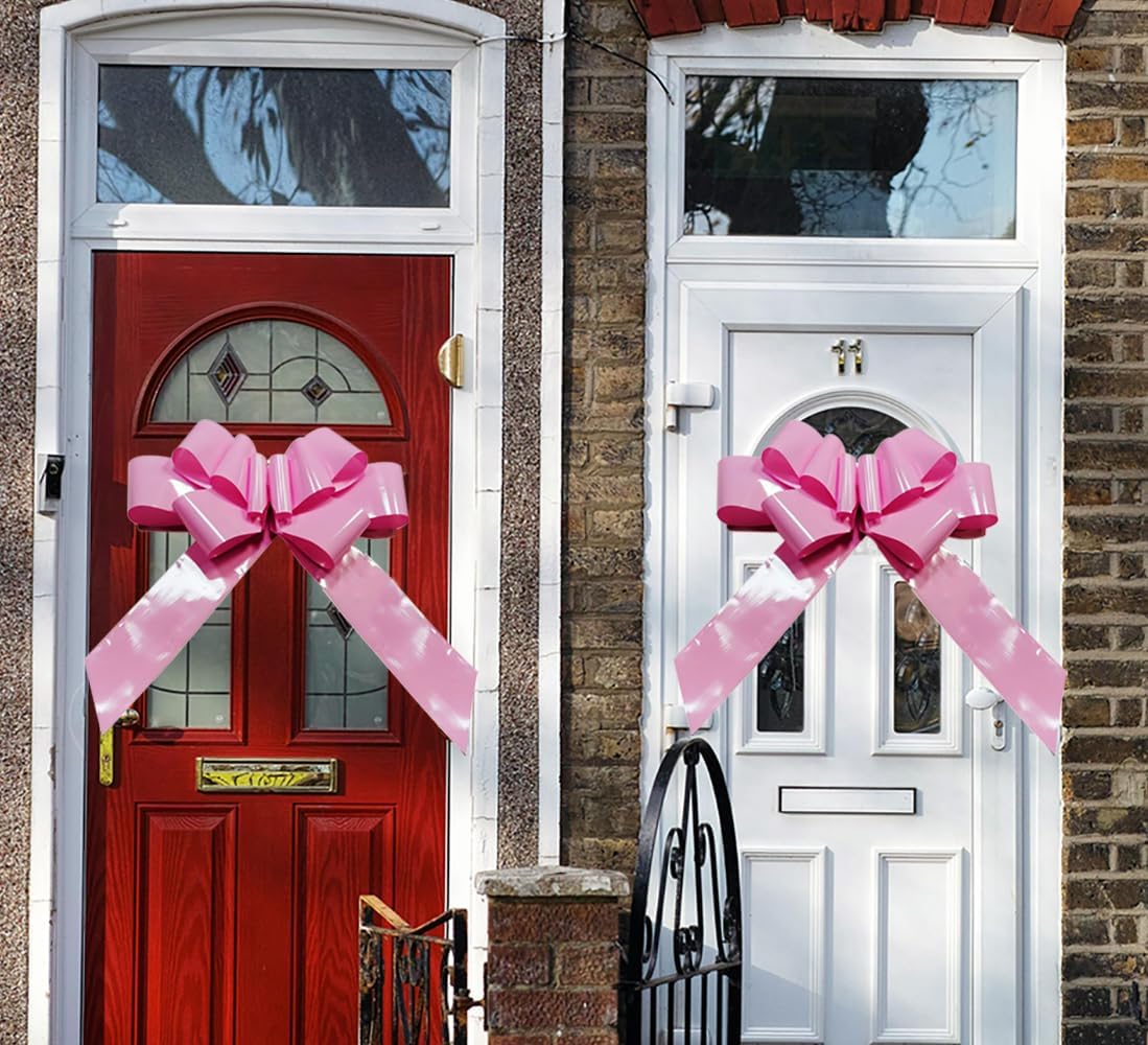 Xingshen-GTG Giant Car Bow - 30” Big Pink Pull Bow for Weddings, Birthdays & Christmas Decor