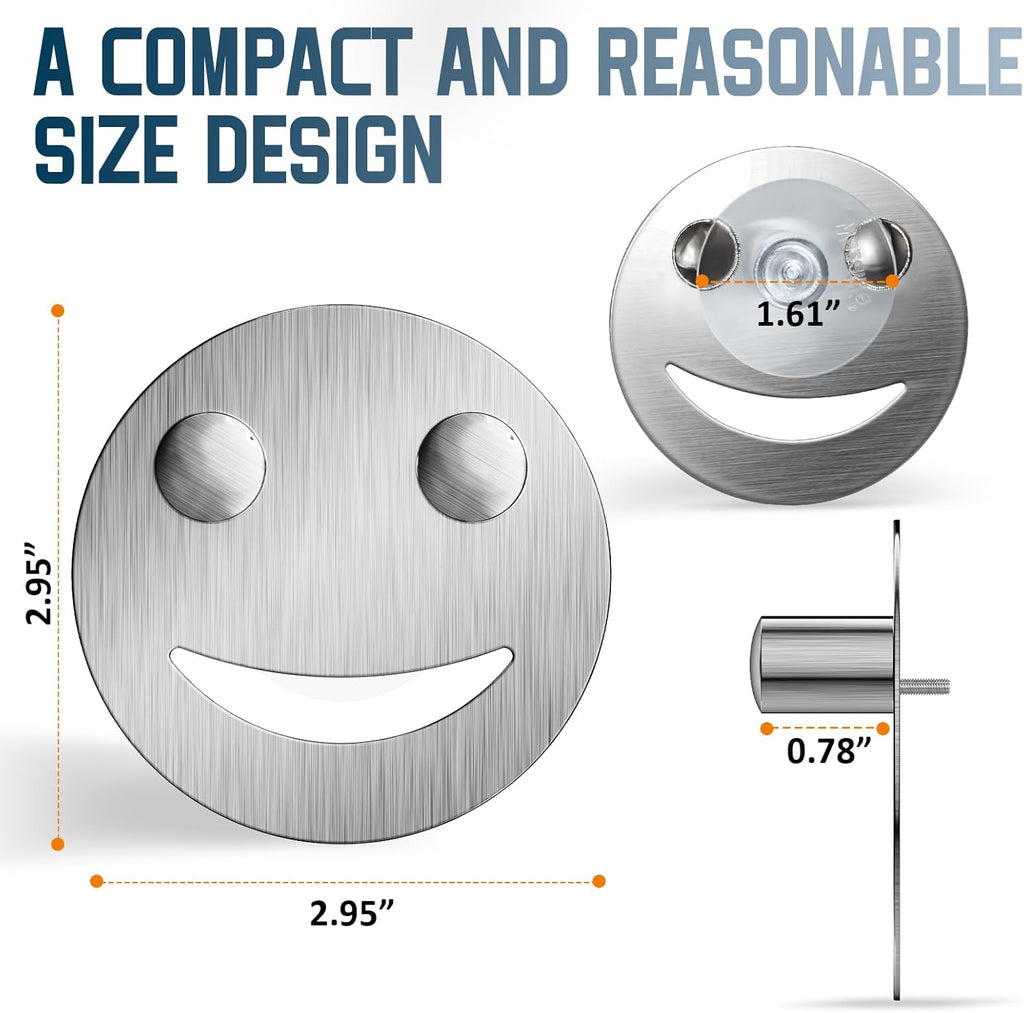 Yoshiky Stainless Steel Smiley Face Sponge Holder - Silver Sink Caddy Organizer with Suction Cup for Kitchen