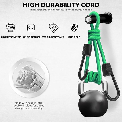 Bungee Pro 60-Piece Assorted Bungee Cords Set - Heavy Duty Elastic Tarp Ties in 10" to 40" Sizes