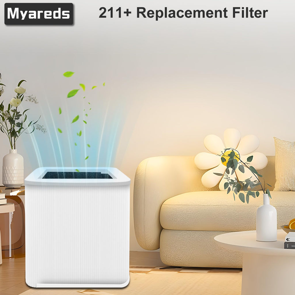 Myareds 2 Pack 211+ Replacement Filter Compatible with 211 Air Puri-Fier， Activated Carbon 211 Filter