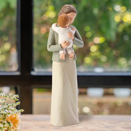 Hensonever Grandma Figurines - Hand-Painted Grandmother and Grandchild Sculptures | Perfect Birthday Gift