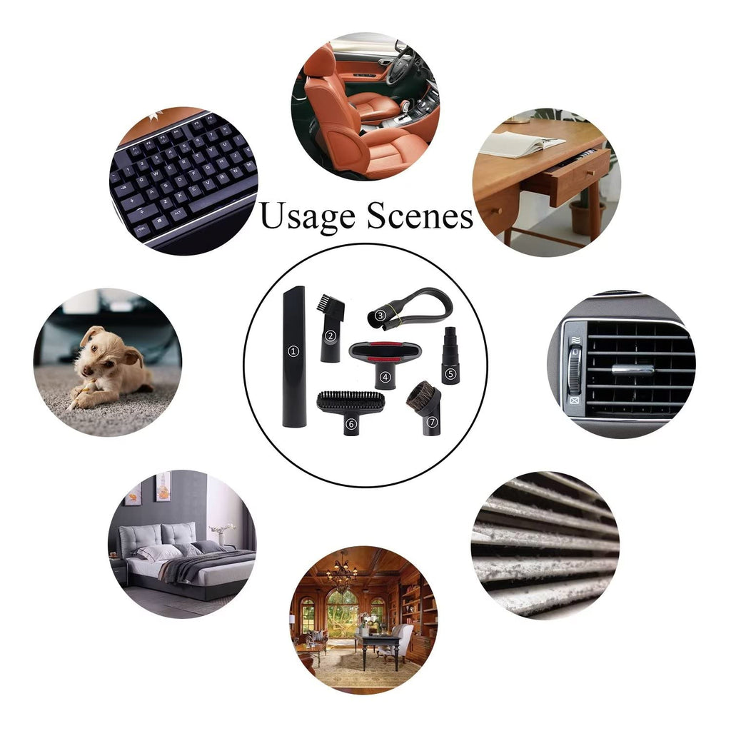 Vacuum Attachments for Shop vac Accessories 1 1/4 inch 1 3/8 inch Vacuum Cleaner Accessories, Universal Vacuum Hose Adapters