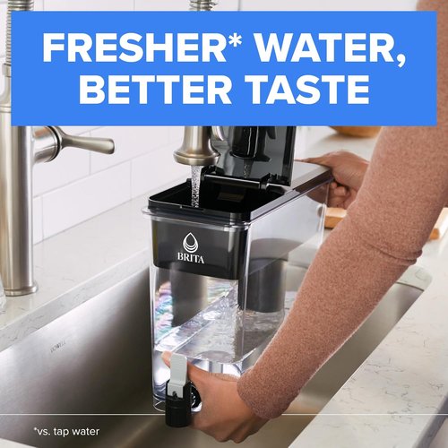Brita UltraMax Water Dispenser - 27 Cup Capacity with 1 BritaPlus Filter - White Finish