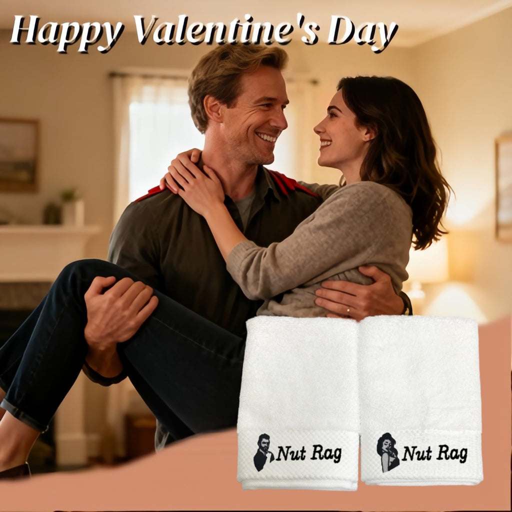 Carastora Funny Towels are the for Couples, Friends, or Special Occasions. They Make Unique Gifts for Anniversaries and Valentine's Day. Durable Everyday Bathroom Essentials, 2-Pack