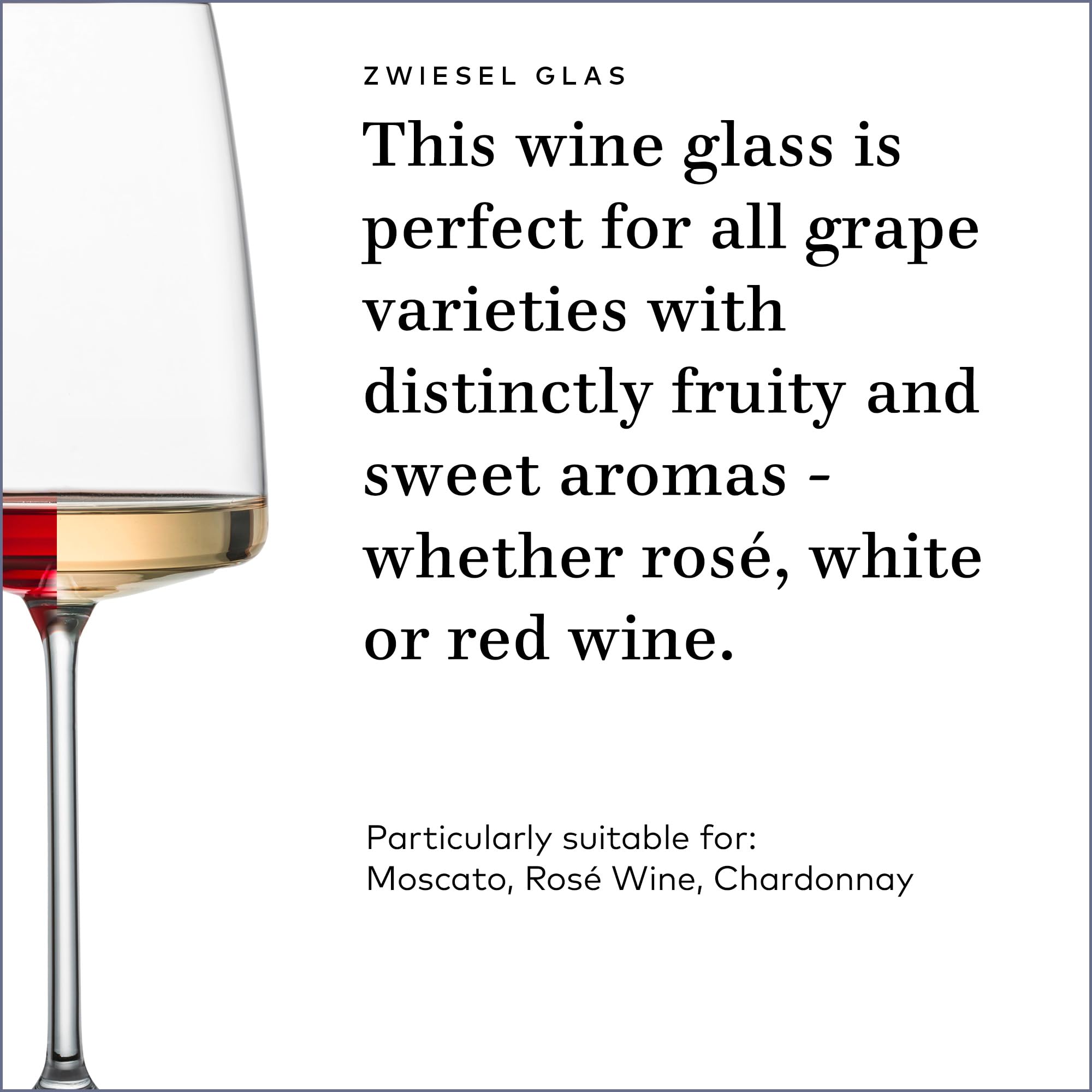 ZWIESEL GLAS Sensa Red Wine Glass (Set of 6), Wine Glasses for Red or White Wine, Dishwasher-Safe Machine-Made Tritan Crystal Glasses, Made in Germany (18.1 Oz)