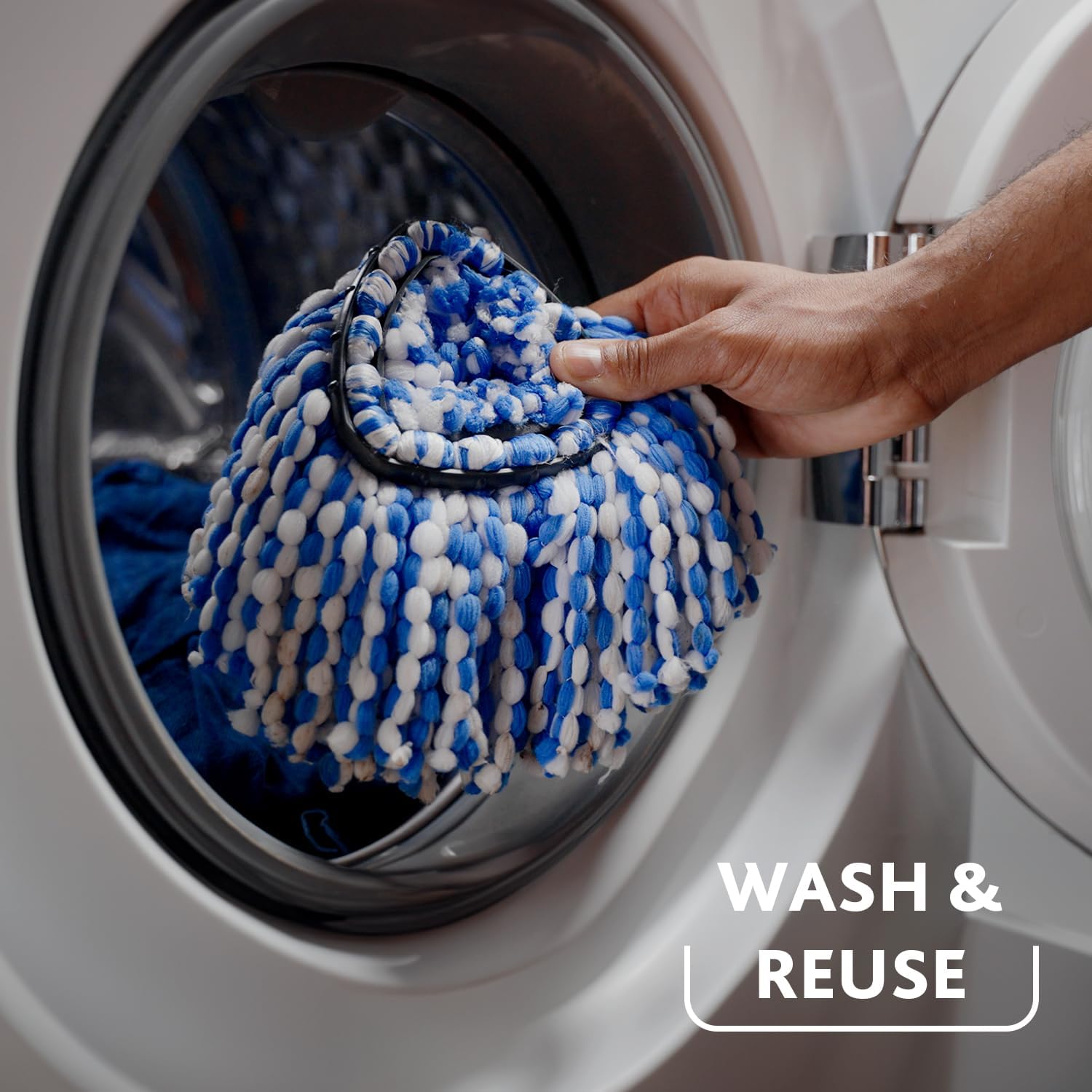 O-Cedar RinseClean Spin Mop & Bucket System - Effortless Cleaning with Water | Eliminates 99% of Bacteria