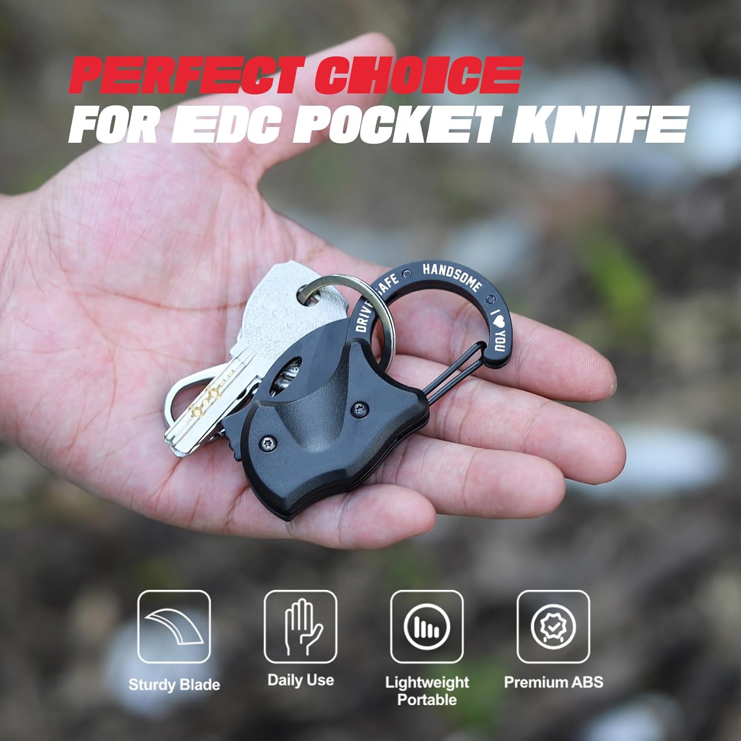 ZAVIT EDC Keychain - Drive Safe Anniversary Gift for Him | Romantic Valentine's Day Present