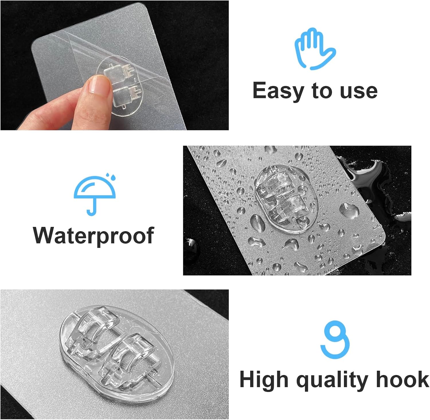 Skiennix Shower Caddy Adhesive Hooks - Strong Waterproof Replacement for Organizers | 14 Pcs Mix