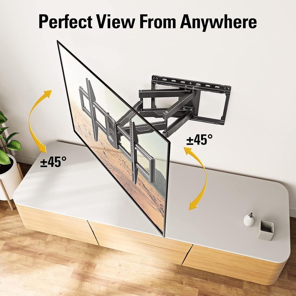Mounting Dream TV Wall Mount - Full Motion Swivel & Tilt Bracket for 42-84 Inch TVs | Max VESA 600x400 mm, 100 lbs Capacity