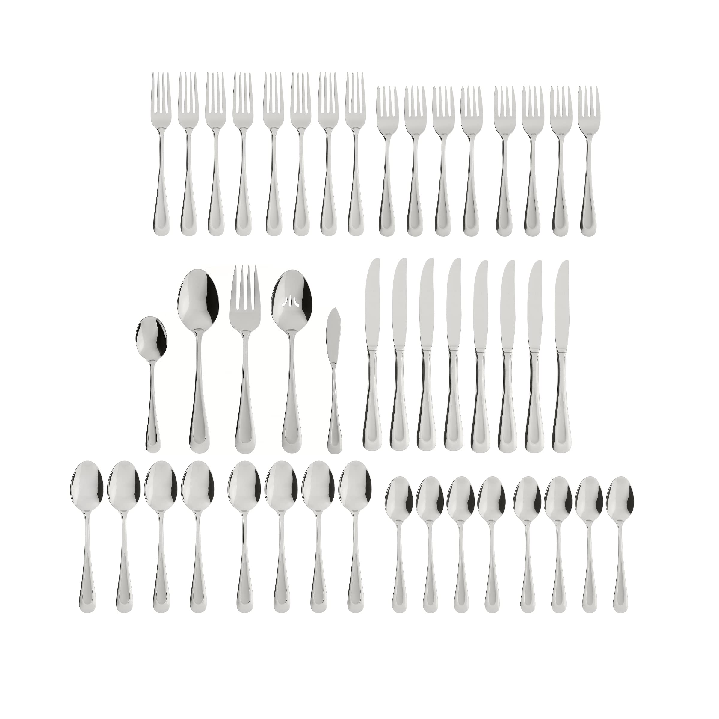 Oneida Satin Sand Dune Flatware, 45 Piece, Multi & Satin Sand Dune Everyday Flatware Teaspoons, Set of 4