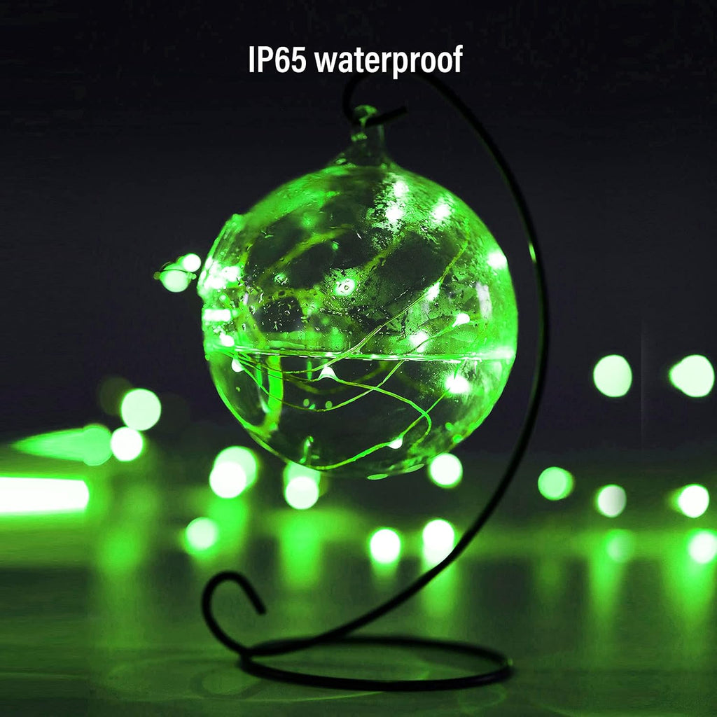 Ariceleo Mini Fairy Lights - Battery Operated Copper Wire String Lights | 4 Pack, 16ft Green for St. Patrick's Day & Decor