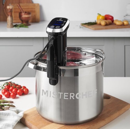 MisterChef Sous Vide Cooker, Powerful 1000W Immersion Circulator for Precise & Consistent Cooking, Fast Heating, Quiet Operation, Accurate Temperature & Timer Control, LCD Display