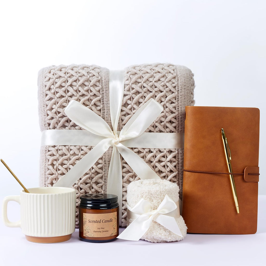 Self Care Gift Baskets for Women, Get Well Soon Gift Package, Thinking of You Sympathy Gift Baskets, Relaxing Care Package After Surgery, Sending Hugs Gifts Idea for Mom Her Friends Sister Coworker