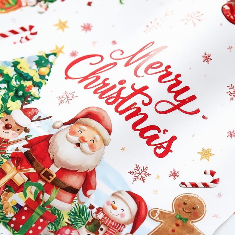 Christmas Tablecloth 108 x 54 Inch 3 Pack - Long Rectangular Table Covers